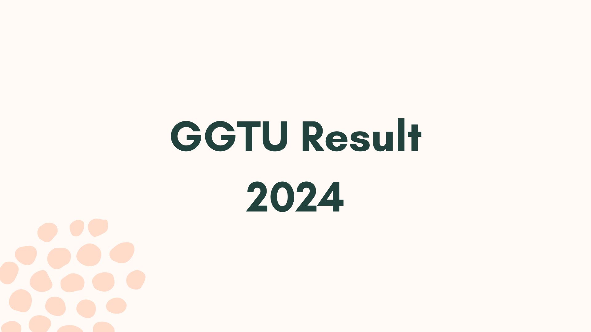 GGTU Result 2024