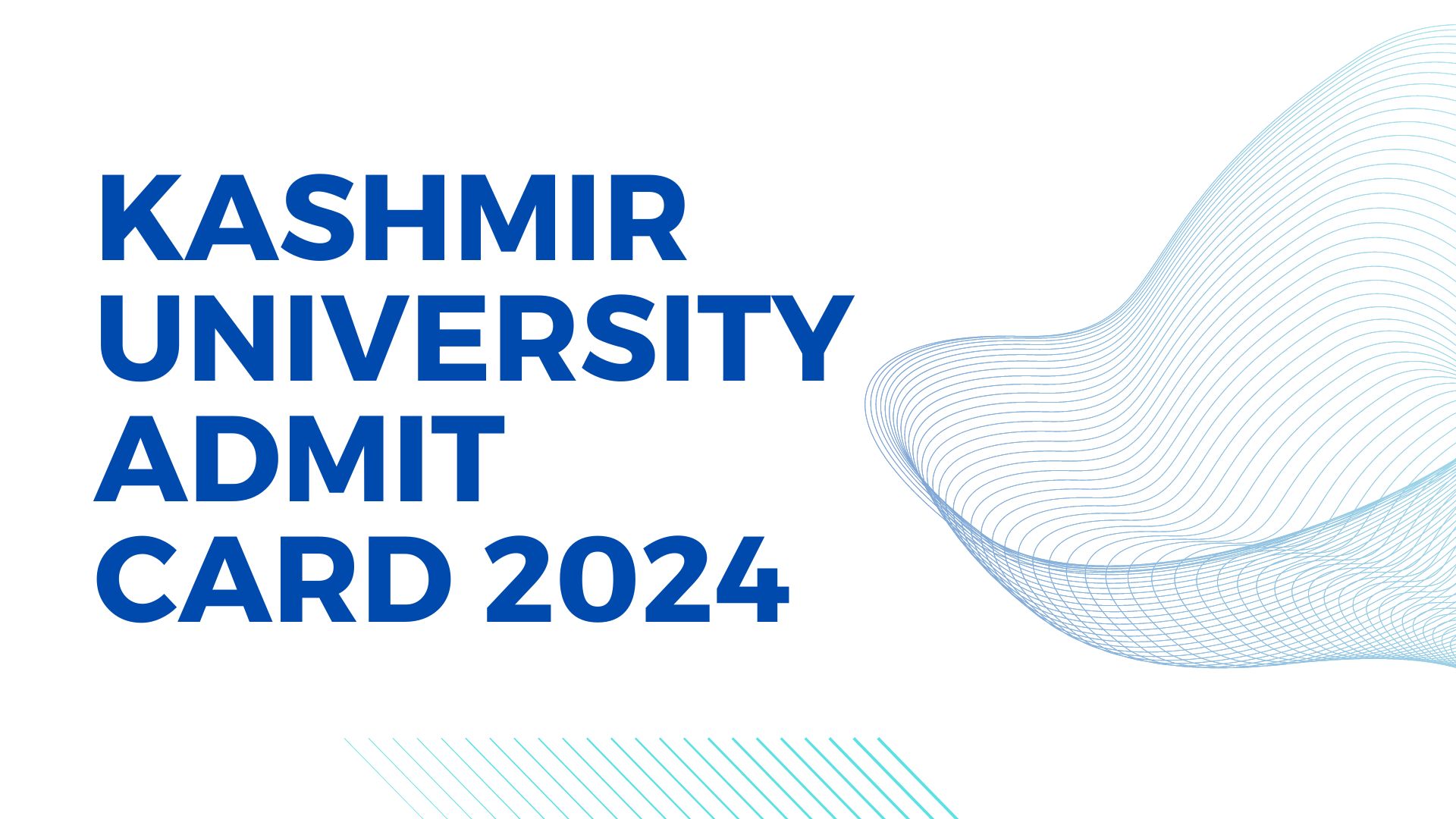 Kashmir University Admit Card 2024