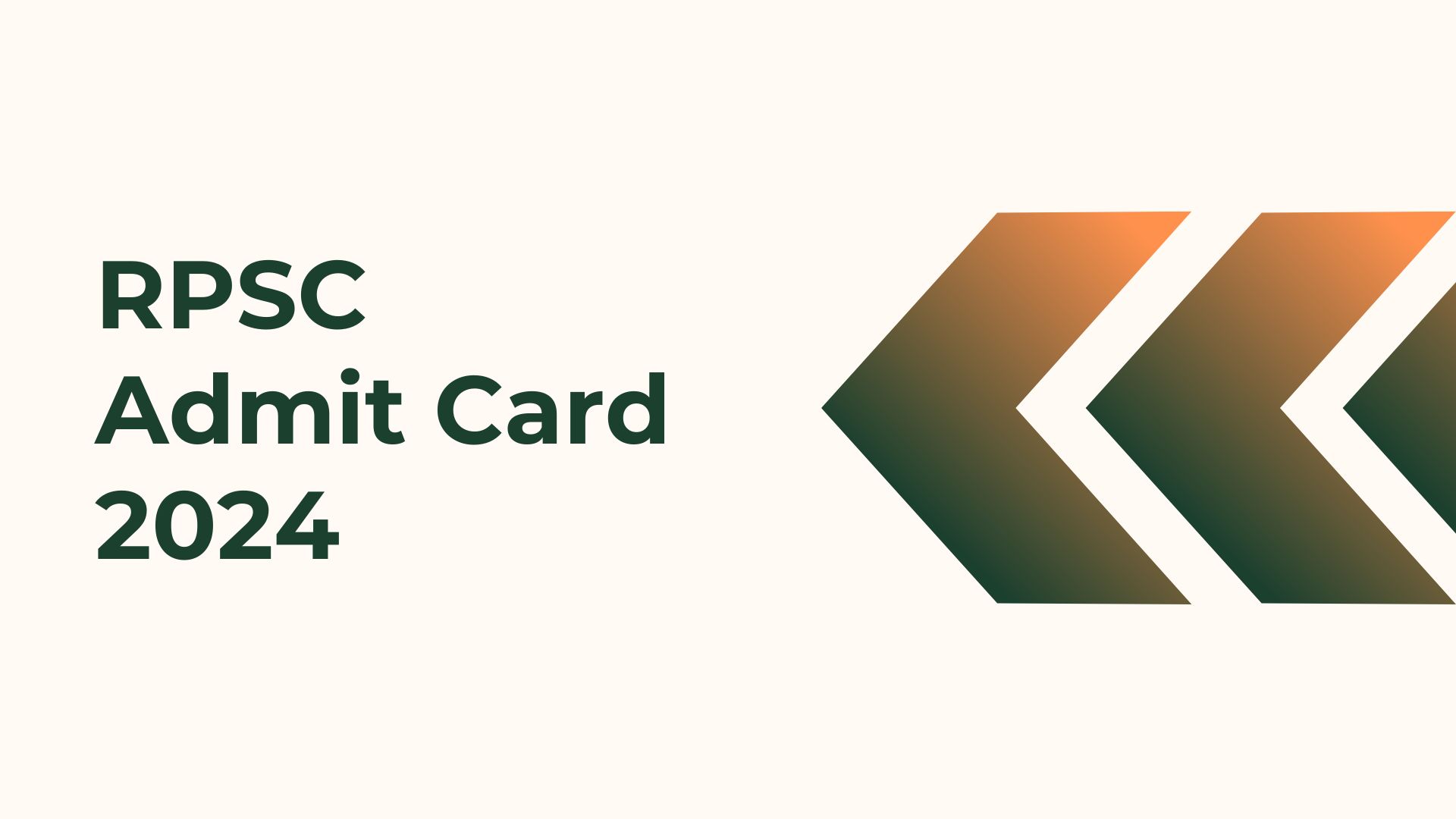 RPSC Admit Card 2024