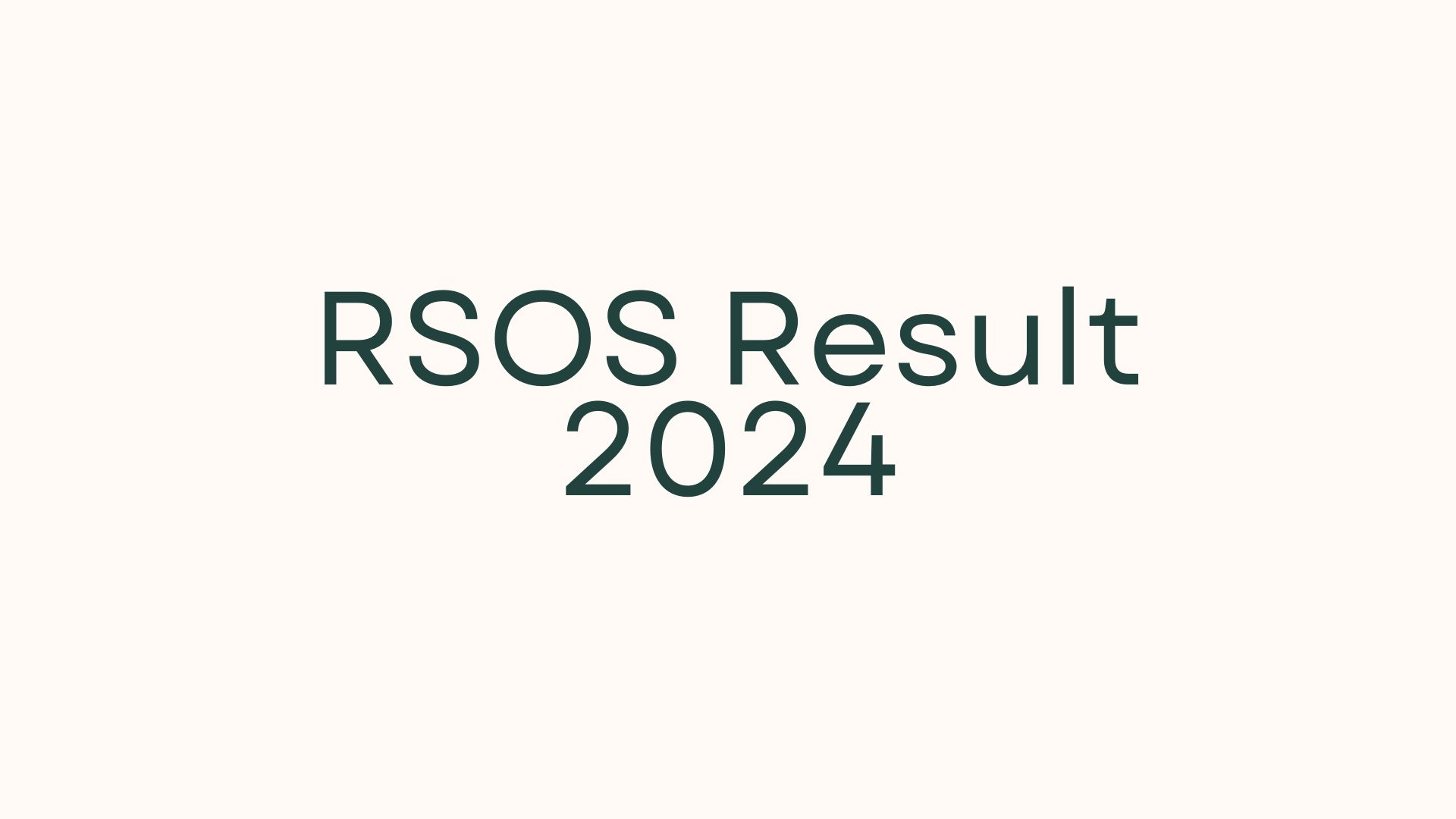 RSOS Result 2024