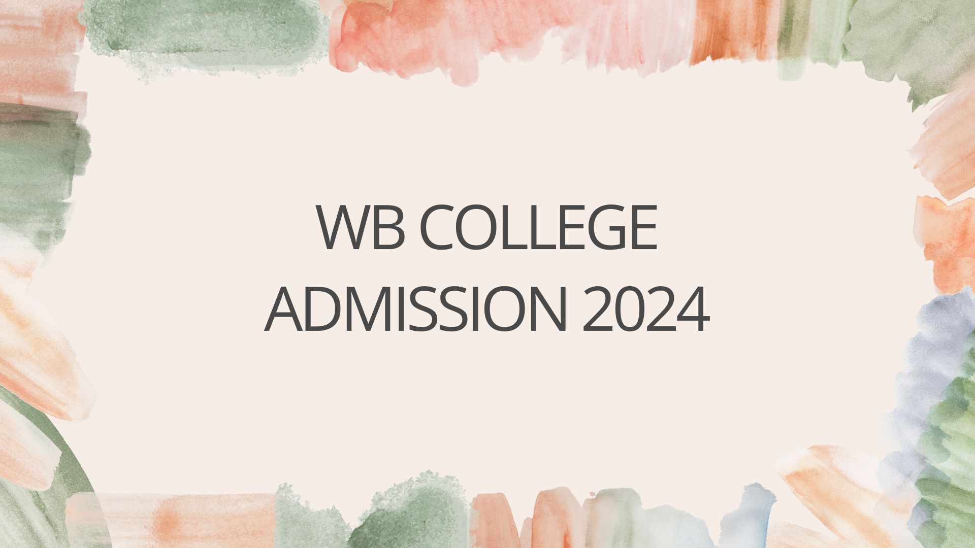 wb college admission 2024