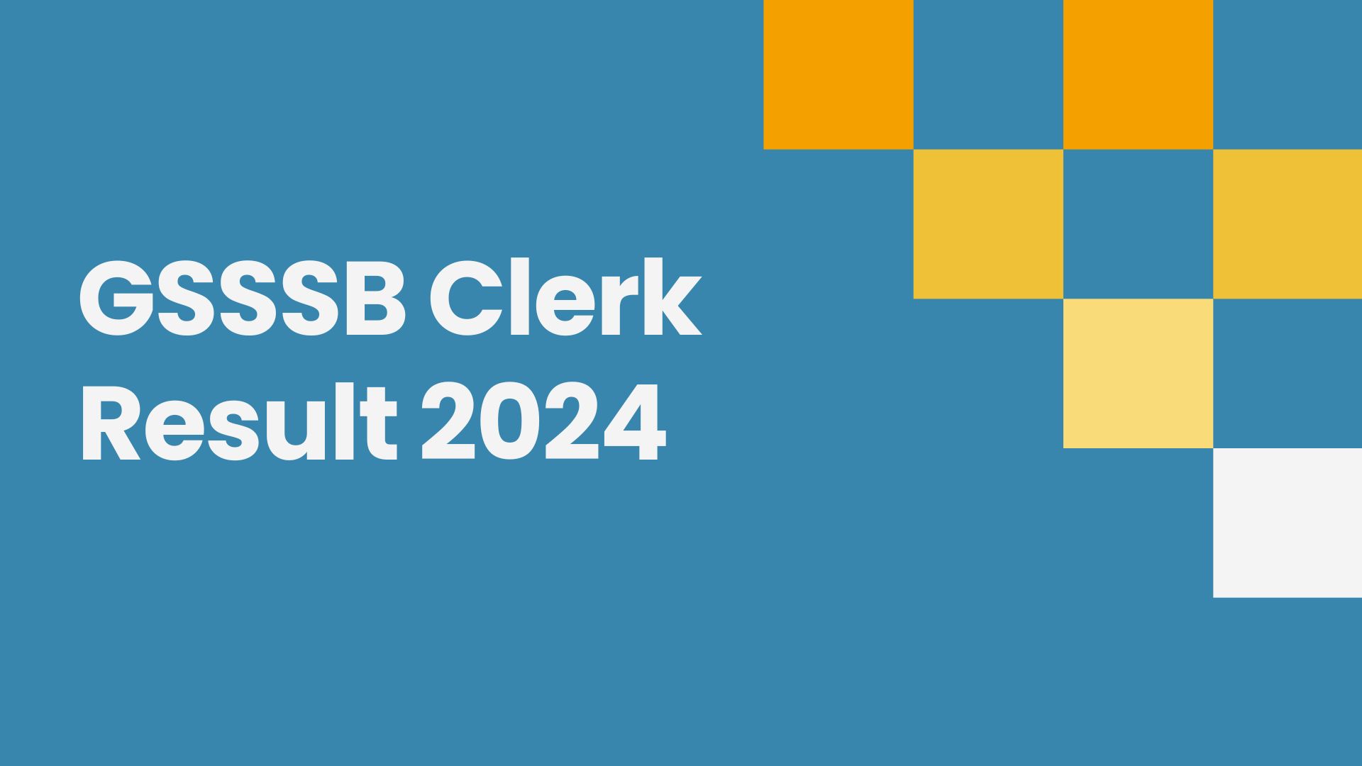 GSSSB Clerk Result 2024